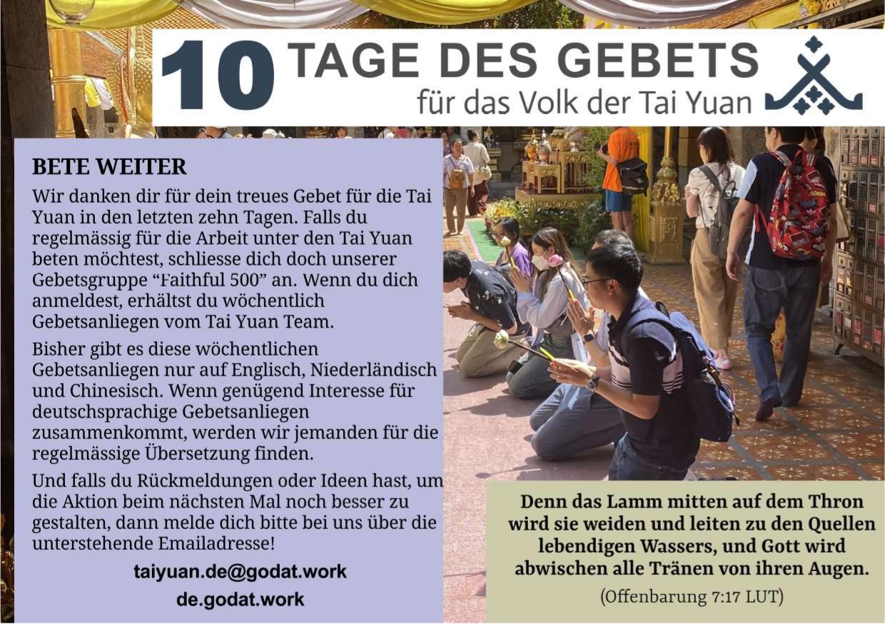 Bete weiter